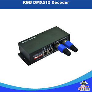 RGB DMX 512 Decoder LED Controller 3 Channel DC12-24 V, 4A
