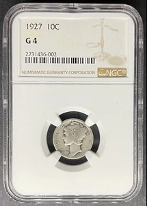 1927 Mercury Dime NGC G-4, Buy 3 Items, Get $5 Off!! - Picture 1 of 2