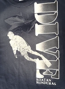 T-shirt grafica Dive Roatan Honduras blu - taglia XL - Foto 1 di 4