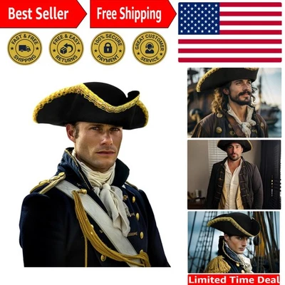 Auténtico Sombrero Pirata Unisex - Cuero Simulado Transpirable para Eventos y Disfraces Foto 1 de 4