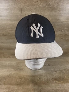 Vntg New York Yankees Hat Cap Fitted Mens 7 3/8" Black New Era MLB Baseball 23O - Picture 1 of 12