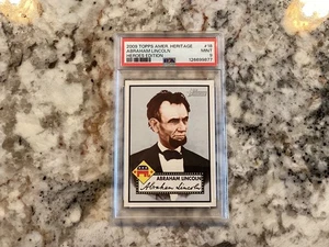 Abraham Lincoln 2009 Topps American Heritage Heroes Edition PSA 9 POP es solo 2 - Imagen 1 de 5