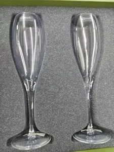 Set of 2 Christofle ALBI Coffret Cadeau Flutes In Original Gift Box - Picture 1 of 3