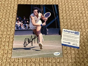 BILLIE JEAN KING SIGNED 8x10 PHOTO TENNIS LEGEND ACOA CERT RARE ๐พ๐พ LEGEND - Picture 1 of 2