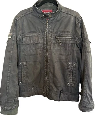 Chaqueta Denim Vintage Cremallera 4 Bolsillos Negra Desgasteada Nº 291 Talla Grande Jack & Jones Foto 1 de 4