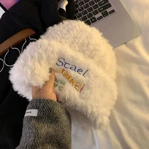 Fluffy Beanie Chunky Beanie Fluffy Texture Elastic Stretch Fit Slim Appearance - Picture 1 of 18