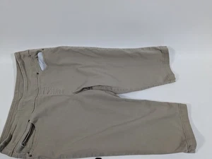 Time & Tru Beige Cropped Pants Size Large 12 14 Stretch Capris - Picture 1 of 5