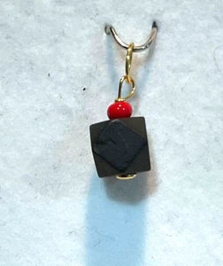 New 14k Gold Medium 7mm GENUINE 'AZABACHE Bead' Charm/Pendant - Picture 1 of 1