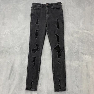 Hollister Jeans Women Size 9R Black Ultra High-Rise Super Skinny Classic Stretch - Picture 1 of 10