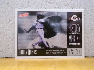 AUCTION 550 BASEBALL CARD VICTORY S.F. GIANTS BARRY BONDS HISTORY IN THE MAKING - Image 1 of 2