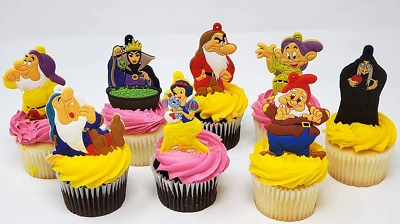 Snow White and the Seven Dwarfs Birthday Cupcake Cake Party Favor Set  BRAND NEW - Image 1 of 4