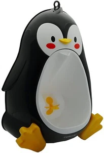 Penguin Standing Potty Training Urinal for Boys with Fun Aiming Target (Black) - Picture 1 of 6