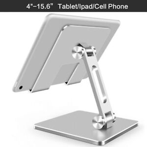 Metal Desk Holder Stand - Adjustable Desktop Tablet Holder Desk Cell Phone Stand