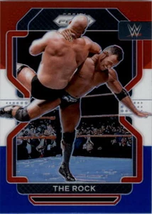 Panini Prizm WWE Prizms 2022 rojo blanco y azul #191 The Rock - casi nuevo-como nuevo - Imagen 1 de 2