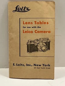 Mesas de lentes E. Leitz 1939 vintage para el folleto de cámara Leica - Imagen 1 de 3