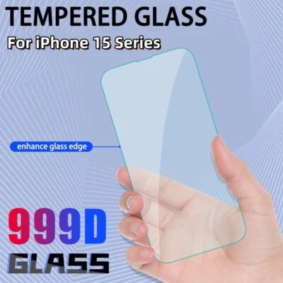 For iPhone 15 14 13 Pro Max 12 Mini 11 8 7 Screen Tempered Glass Protector Film - Image 1 of 4