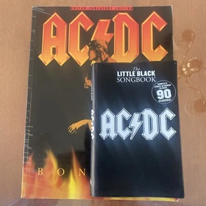 AC/DC The Little Black Songbook & Bonfire Guitar Tab Books - 2 Total Must have! - Picture 1 of 7