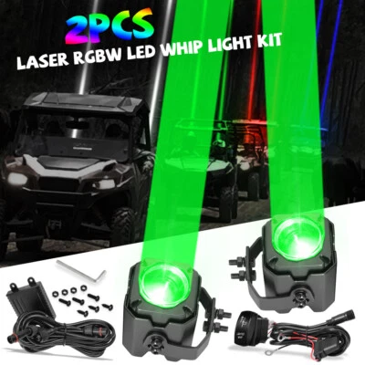 2x Luces LED láser sin látigo control remoto para Polaris Ranger XP 500/570/900/1000 Foto 1 de 4