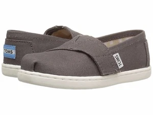 NEW INFANT TODDLER TINY TOMS CLASSIC ASH GREY CANVAS WITH STRAP GENUINE 10010527 - Picture 1 of 1