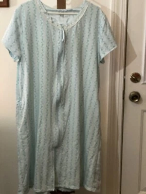 Secret Treasures Camisón Bata Abrigo Cremallera Bolsillos Usado en Excelente Condición XL Mujer’s Azul Foto 1 de 4