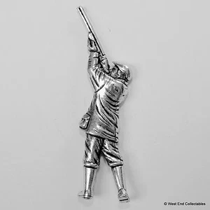 Schrotflinte Jäger Zinn Pin Brosche - britische Handarbeit - Schießen Jagdvogel - Bild 1 von 3