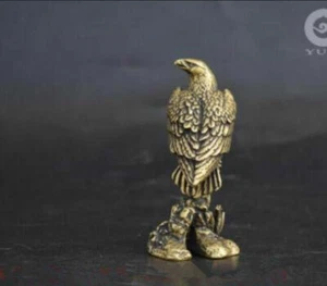 Ciondolo piccola statua aquila ottone antica arcaizzata asiatica collezione cinese - Foto 1 di 5