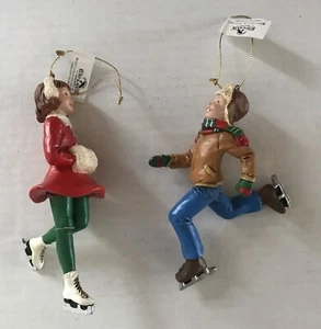 Kurt Adler Ice Skater Girl & Boy Christmas Ornament The Old Neighborhood Vintage - Picture 1 of 12
