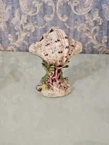 Antique Porcelain Shell And Corals Figurine Ornament Matt - Picture 1 of 15