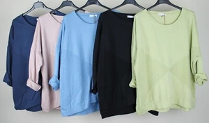 REDUCIDO A CLARO - Top túnica con inserción de panel liso extravagante italiano Lagenlook para damas - Imagen 1 de 8