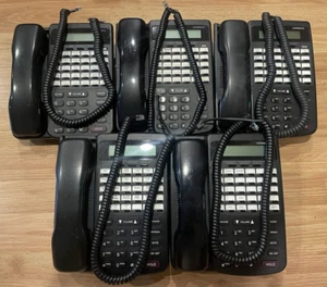 QTY 5 Comdial DX80 DX-80 7260-00 HAC Black LCD Office Phones Tested Bad Speaker - Picture 1 of 5