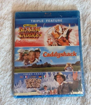 Blazing Saddles Caddyshack National Lampoon's European Vacation Blu-ray Sealed - Image 1 of 3