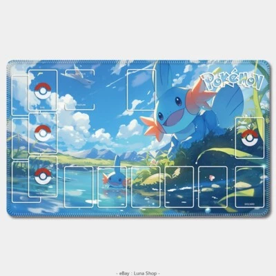 Pokemon Playmat + Bag Mudkip PTCG Trading Card Game Matte Playmat #187 - Bild 1 von 4