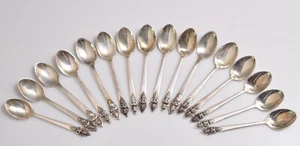 "Juego de colección de 16 cucharas Demitasse de Tailandia de plata de ley 925 4""Lg -VG" - Imagen 1 de 5
