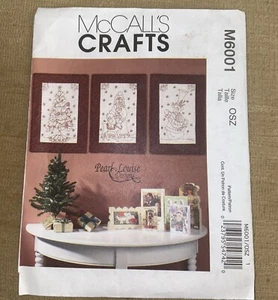 McCalls 6001 Pearl Louise Designs Weihnachten Redwork Mini Quilts 13 x 19 NEU SEHR GUTER ZUSTAND - Bild 1 von 3