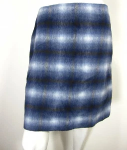 FALDA CATHERINE Catherine Malandrino NUEVA CON ETIQUETAS TALLA 6 MINI Azul MEZCLA DE LANA a Cuadros - Imagen 1 de 9