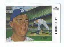 1993-94 Z Silk Cachets Covers Postcards Lithos 1961 Yankees Luis Arroyo