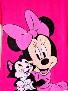 New Minnie Mouse Girls Pink T-shirt Short Sleeve Age 5-6 Years Summer Holiday - Picture 1 of 7