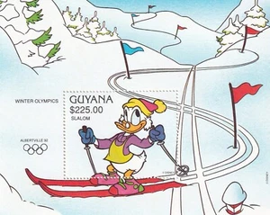 Disney Guyana Yvert SS 77 Deportes Olímpicos Donald - Imagen 1 de 1