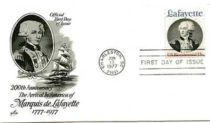 1716 Lafayette ArtCraft FDC - Imagen 1 de 1