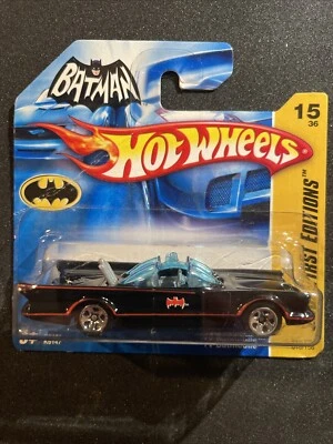 Hot Wheels 2007 New Models First Edition 015 1966 TV Series Batmobile Short Card - Image 1 of 2