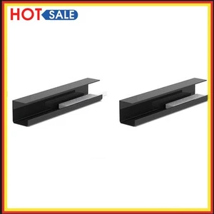 Under Desk Cable Management Tray Cord Organizer for Home Office (Black) - Afbeelding 1 van 9