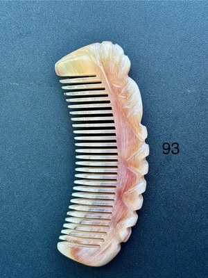 Peine de cuerno de oveja natural antiestático GROSOR 100 % hecho a mano local RARO ENCONTRAR EE. UU. Foto 1 de 3