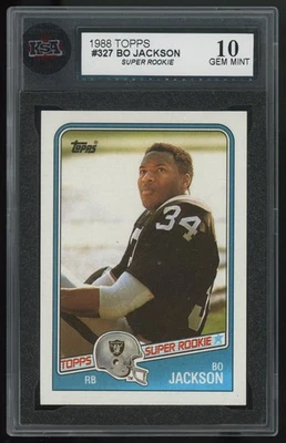 Topps #327 1988 Bo Jackson KSA 10 gemas como nuevo 50/50 centrado fútbol radiocontrol novato Foto 1 de 2