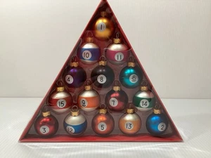 Billard Weihnachtsschmuck "POOLKUGELN" von 2009 ideal für einen Spielzimmerbaum!! - Bild 1 von 3