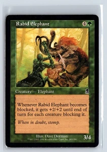 (2x) RABID ELEPHANT - Odyssey – MTG Magic the Gathering Card - Common - Picture 1 of 6