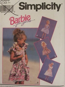 OOP SIMPLICITY 8389 Tdlr Girls Dress & Jacket w Barbie Clothes PATTERN 2-3-4 UC - Picture 1 of 4
