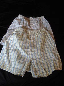 TWO Pairs Printed Cotton Vintage 1950's Men's JCPENNEY Boxer Shorts XS 30 - Picture 1 of 7