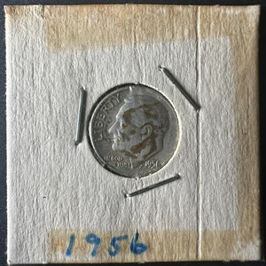 1956 Roosevelt Dime 90% Silver Well-Worn Detail Philadelphia Mint - Picture 1 of 4