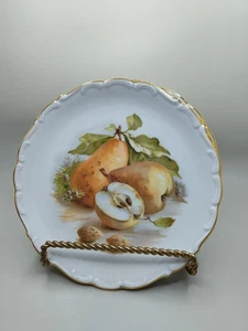 Fruit Nut Plates Gold Rim  SCHUMANN ARZBERG Bavaria Germany Golden Crown 7.25''D - Picture 1 of 13
