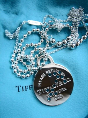 Collar redondo de plata de ley Tiffany & Co "Return to Tiffany" 28-30" Foto 1 de 4